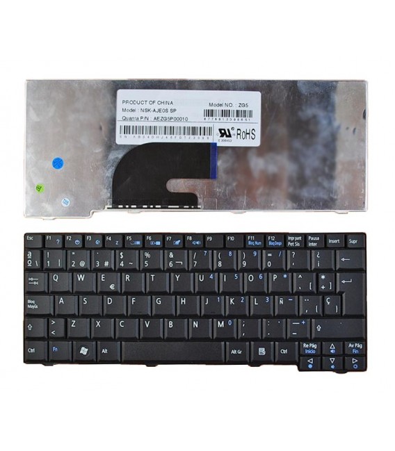 Teclado Acer Aspire One D150/D250 Parte: PK1306F0920 Ref: CLACAOD150D250 - Image 2