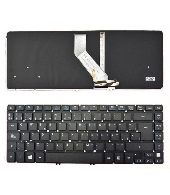 Teclado Acer Aspire V5-12/V5-171 Parte: NKI101S02F Ref: CLAAV512V5171 - Image 2