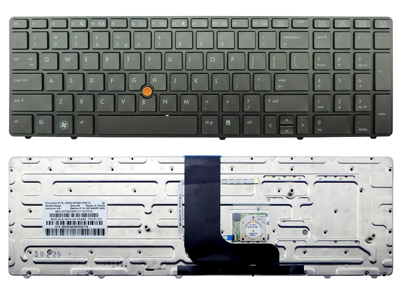 Teclado Hp 8570W/8560W Parte: 703151-001 Ref: CLHP8570W8560W - Image 2