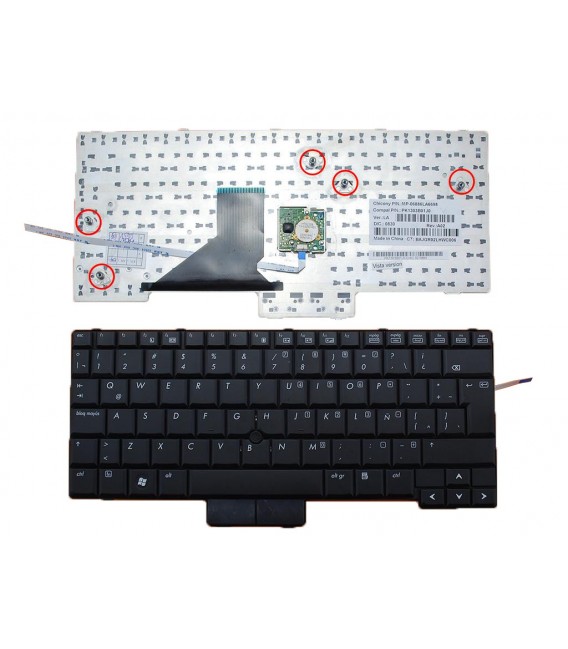 Teclado Hp Elitebook 2530P Parte: 506677-161 Ref: CLHPE2530P - Image 2