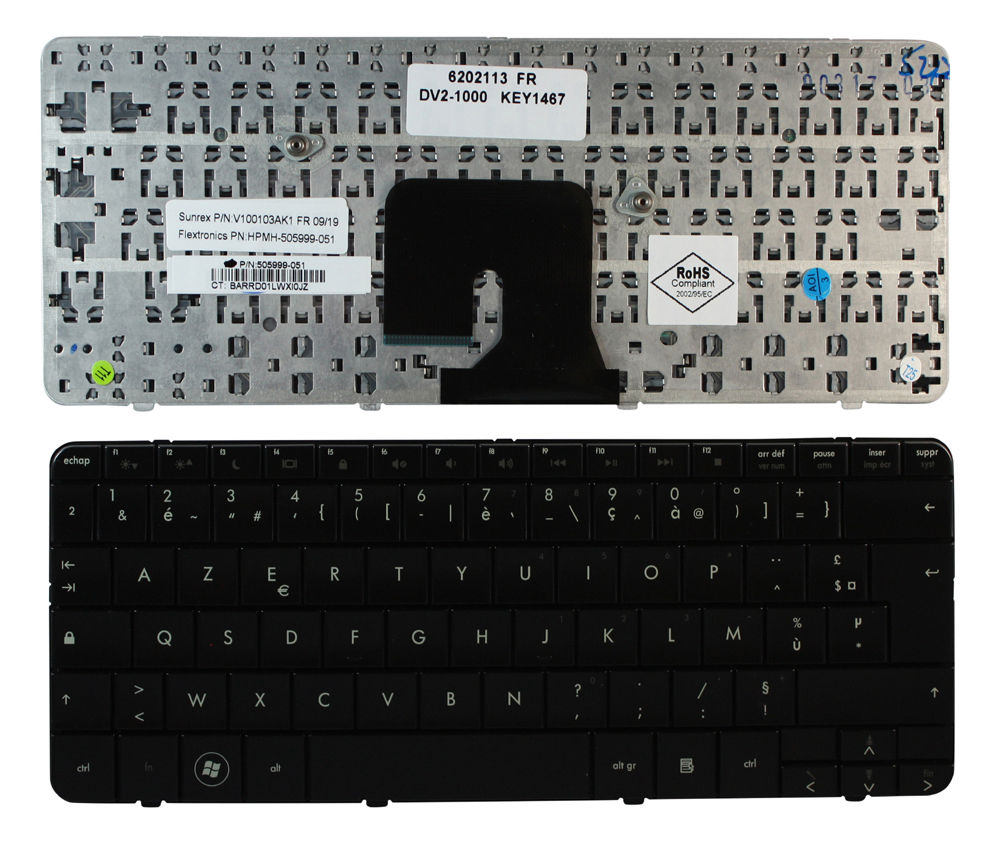 Teclado Hp Pavilion DV2-2000 Parte: 506782-161 Ref: CLHPPDV22000 - Image 2