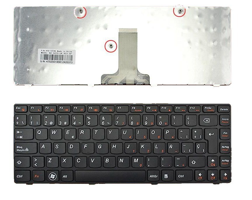 Teclado Lenovo G470/G475/V470 Parte: PK130GL3A14 Ref: CLLG470G475V470 - Image 2