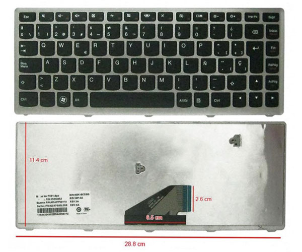 Teclado Lenovo Ideapad U310 Parte: NSK-BCESQ Ref: CLLIU310 - Image 2