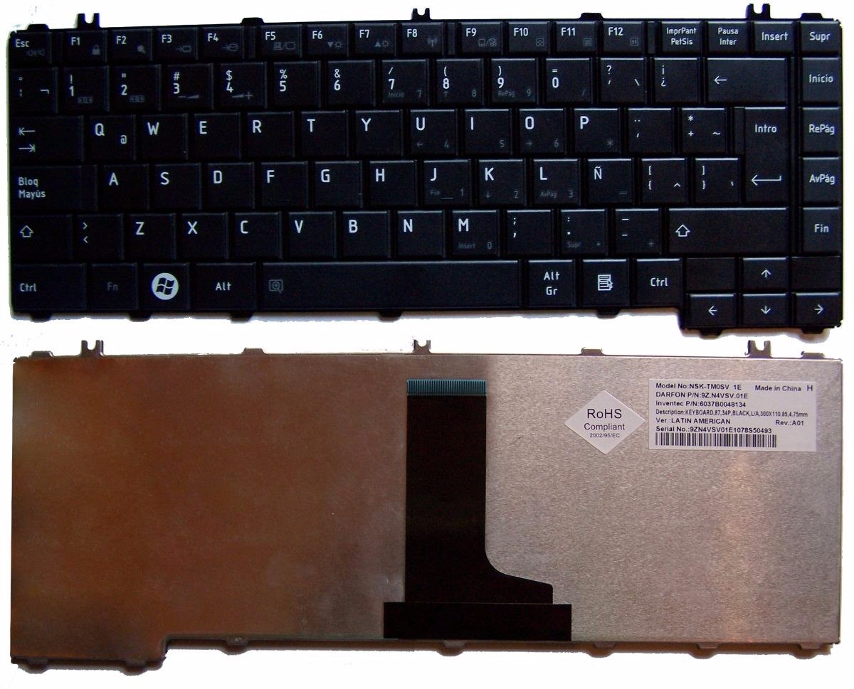 Teclado Toshiba Satellite L25-L645 Parte: MP-03263US-920 Ref: CLTSL25L645 - Image 2