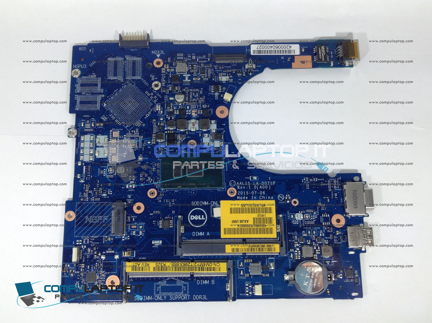Board Dell Inspiron 15 5559 Parte:F1J0W Ref:CLDLIN155559 Bogota Unilago Compulaptop - Image 2