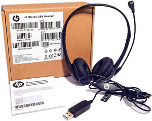 Diadema stereo Hp con USB Headset Parte 840340-001 Ref CLHPUSBH