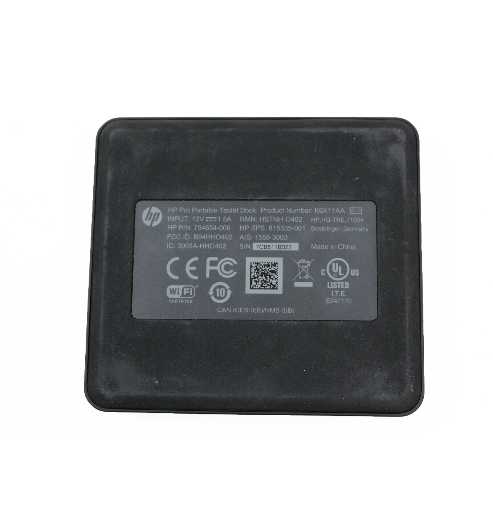 Docking Station HP Pro Portable Tablet Parte 815335-001 Ref CLHPPOT815