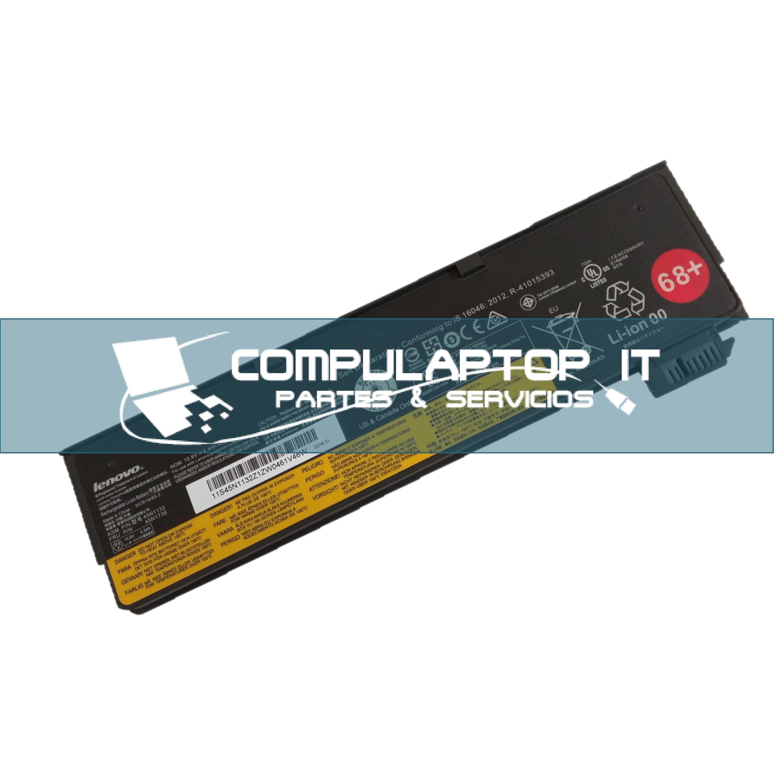 Bateria Lenovo ThinkPad X240 / X250 / T440s / T450s / T550 / K2450 Parte: 45N1135