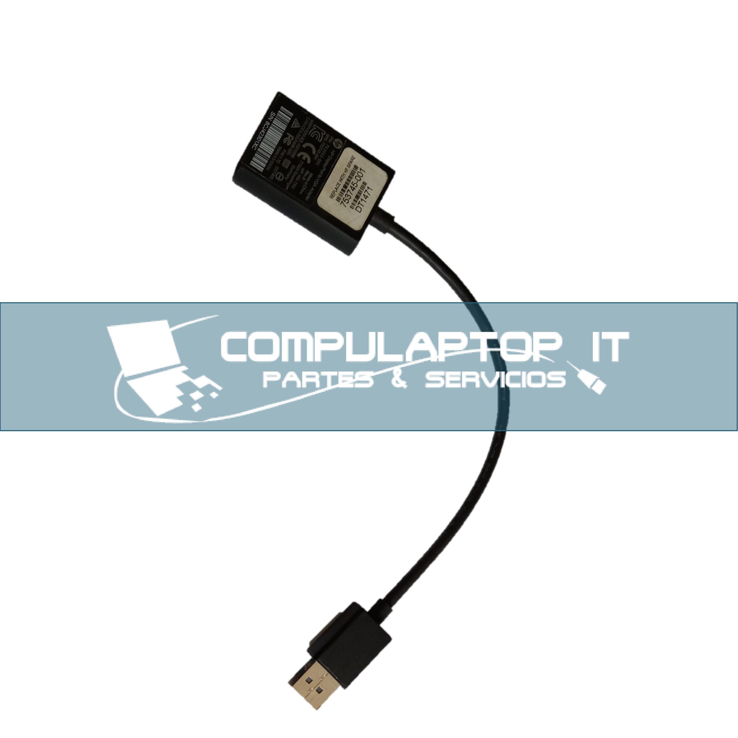 Adaptador HP DP a VGA Parte: 753745-001