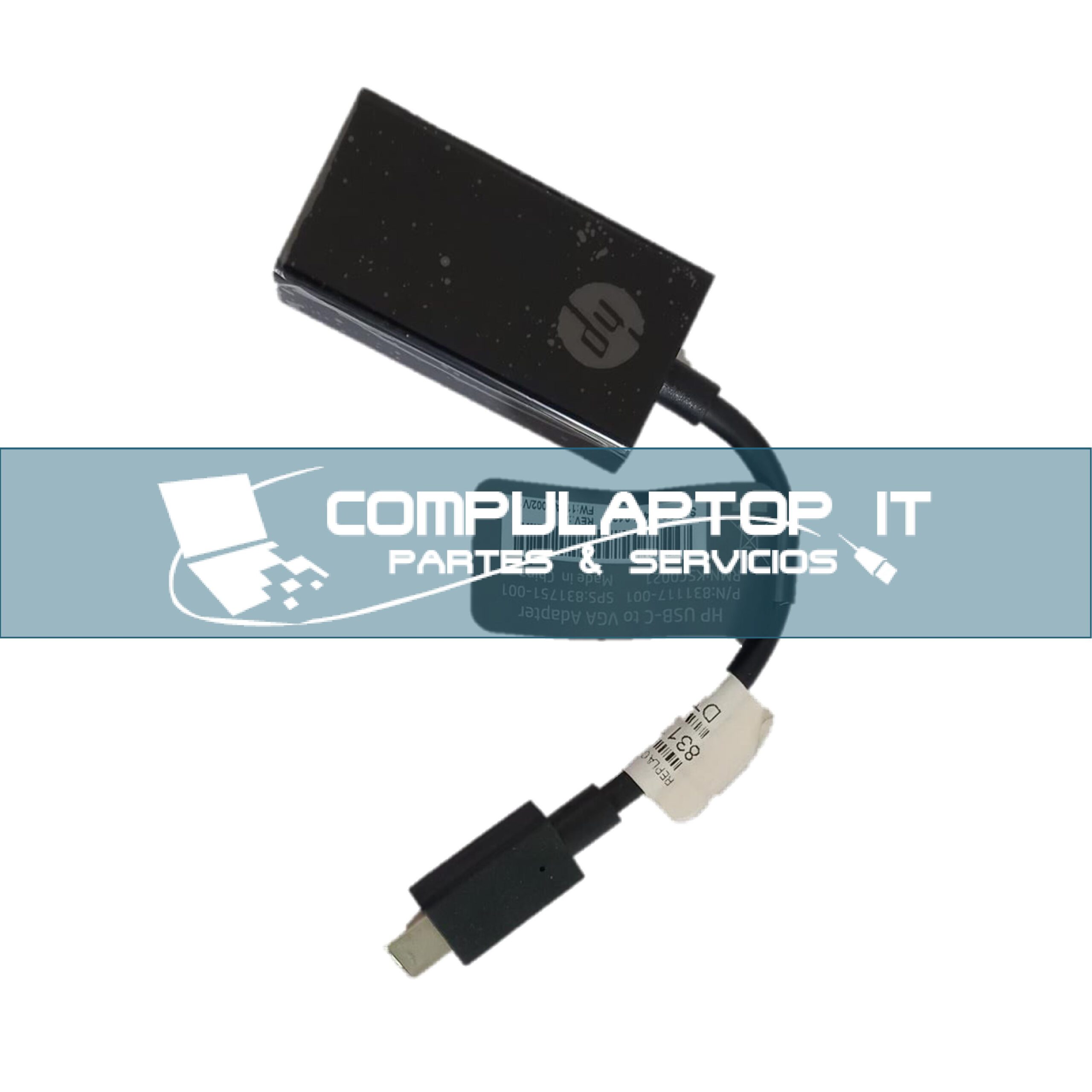 Adaptador HP USB Tipo C a VGA Parte: 831751-001