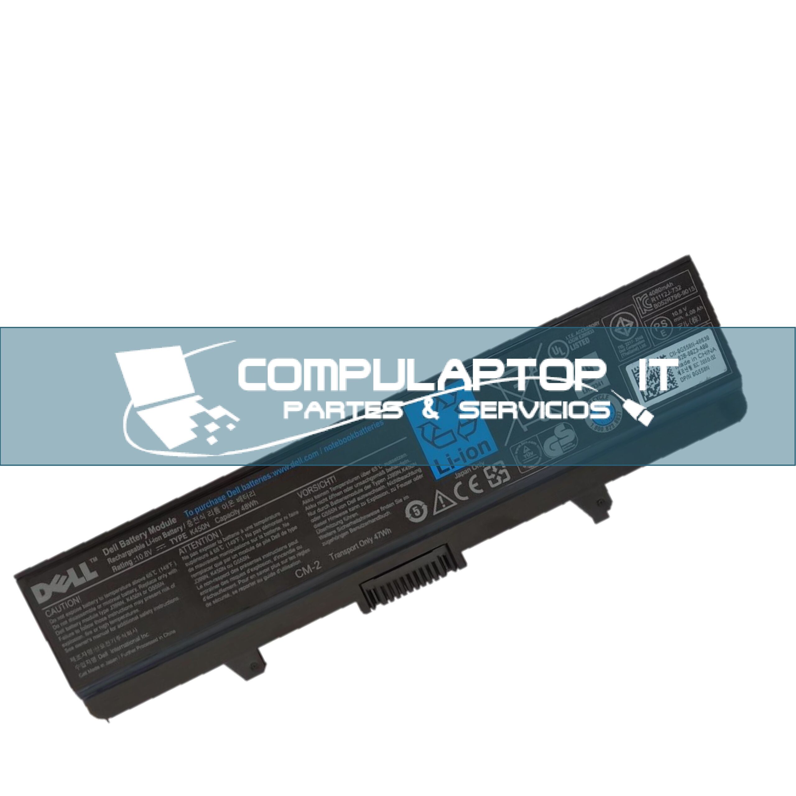 Bateria Dell Inspiron 1440 / 1440N / 1750 / 1750N Parte: 0J399N / 0G558N