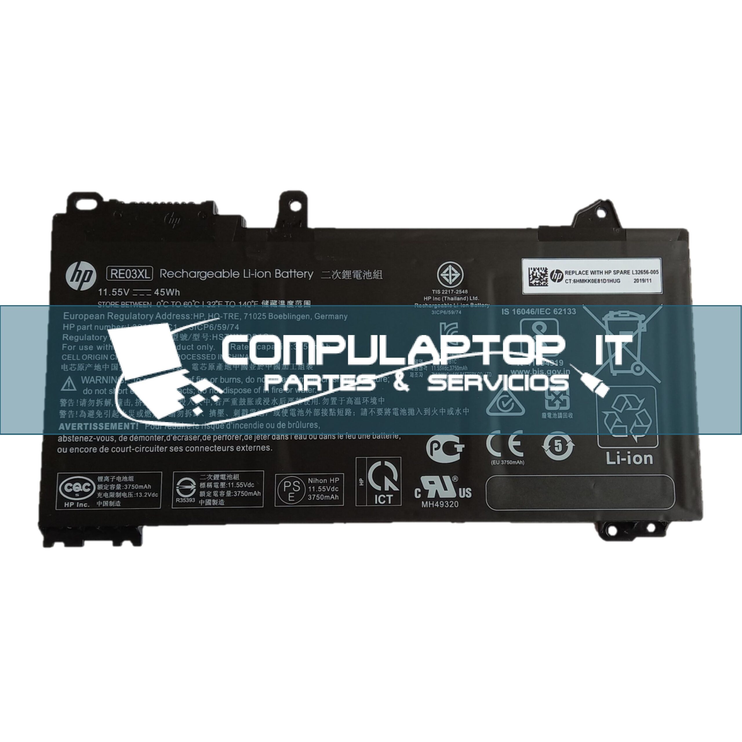 Batería HP Probook 445R - 450 G6 / 440 G6 / 430 Parte: L32656-005