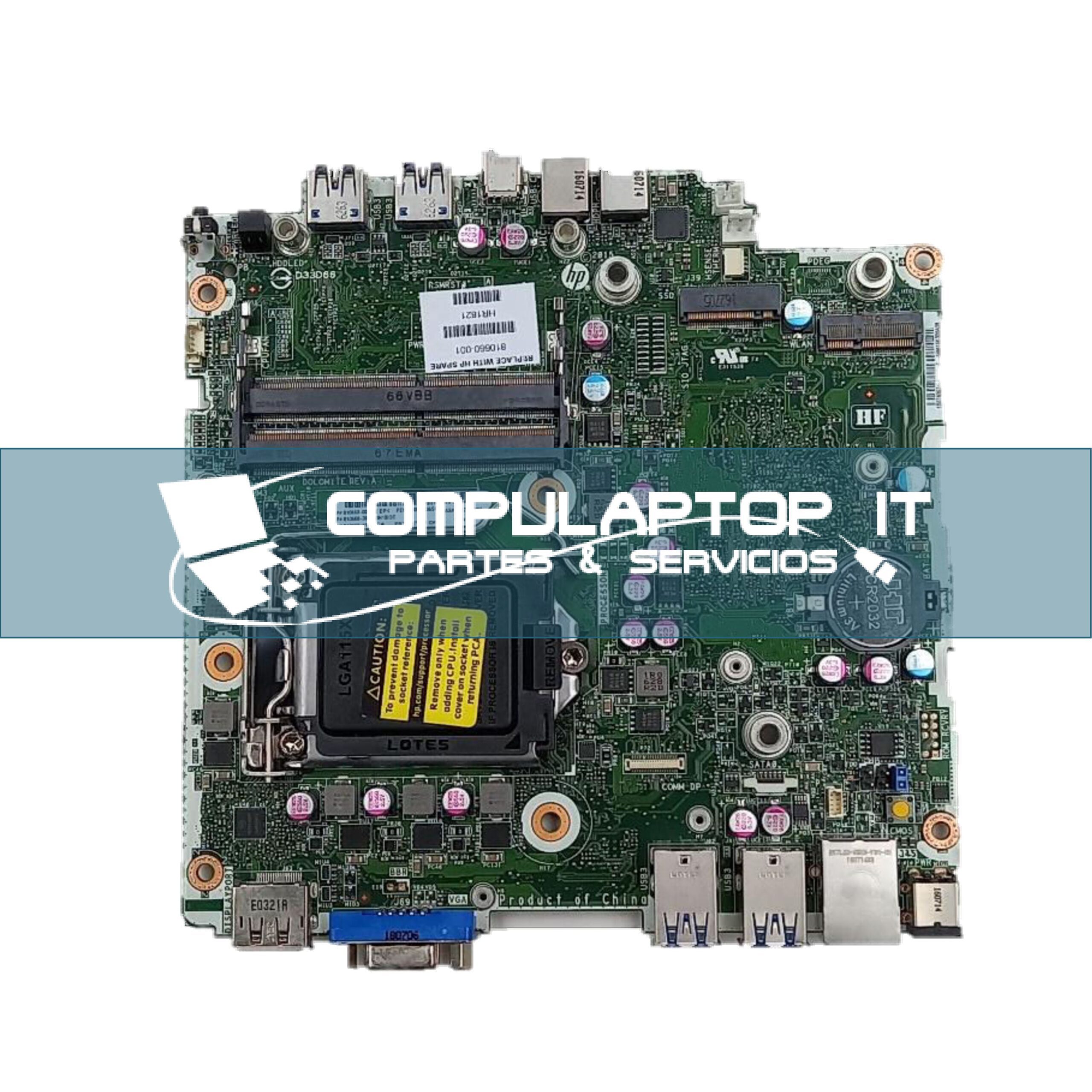 Motherboard HP PD 800-G2 MINI / MP9G2 Parte: 810660-001 / 810663-001