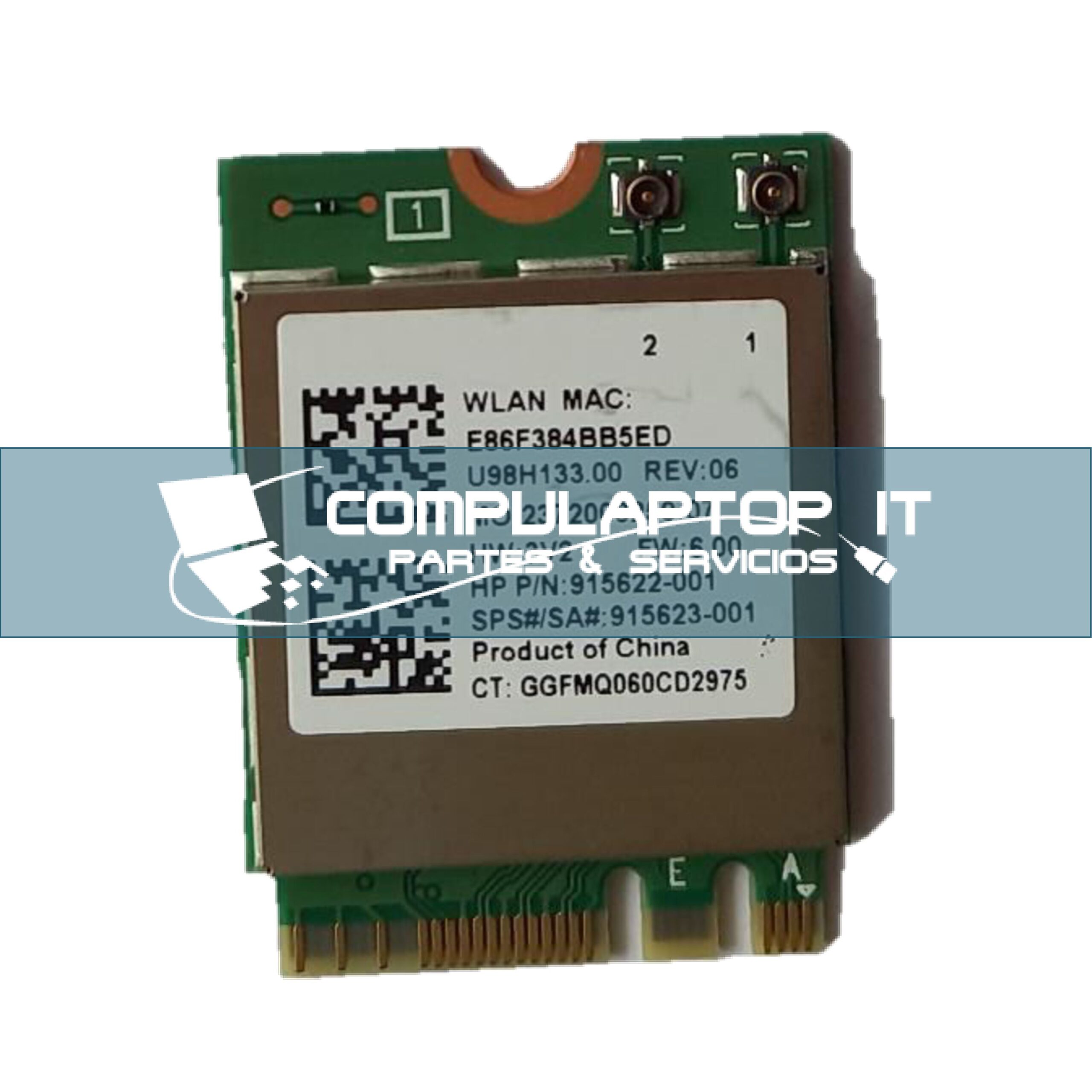 Tarjeta WIFI HP Pavilion 15 - C / 14 – X / Probook 445R G6 Parte: 915622-001