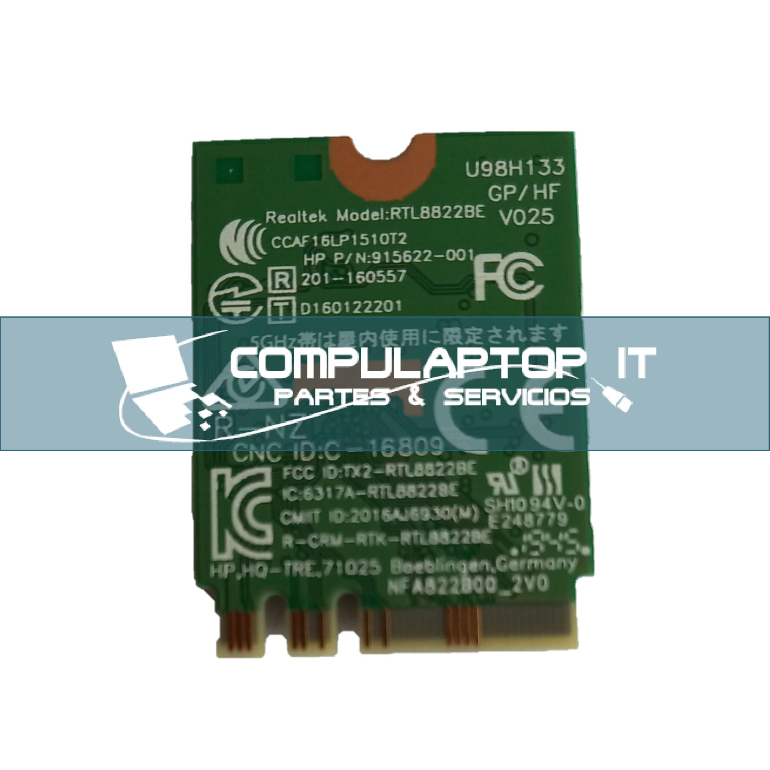 Tarjeta WIFI HP Pavilion 15 - C / 14 – X / Probook 445R G6 Parte: 915622-001 - Image 2